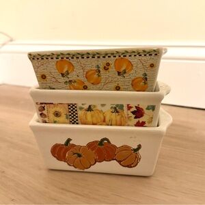 Vintage mini ceramic baking dishes
